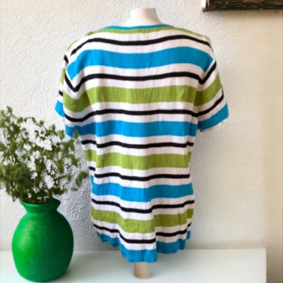 Crossing Pointe Plus Size Striped Sweater - Picture 8 of 10